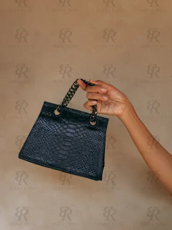 Python Skin Leather Sling Bag