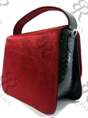 Python Skin Leather Handbag