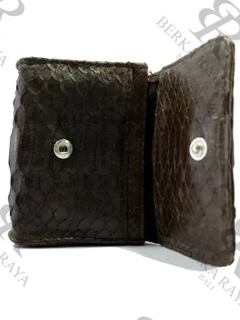 Python Skin Leather Coin Pouch