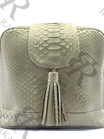 Python Skin Leather Backpack